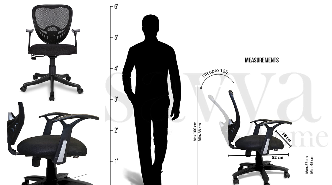 Savya Home Delta Executive Ergonomic Office Chair_ Height Adjustable Seat | Top 6 Best Office Chairs to Buy