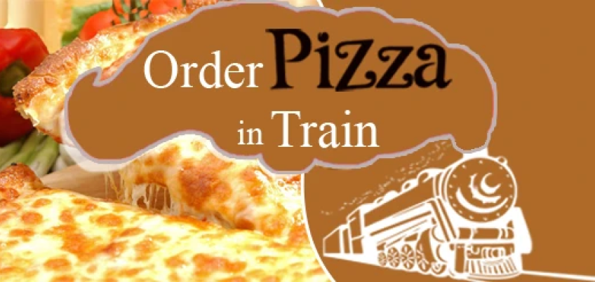 Domino's pizza delivery on train