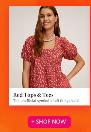 Myntra Best of Women's Wear | Min 40- 80% off on Red Tops & Tees