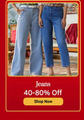 MYNTRA MEGA END OF SEASON SALE | Min 40-80% off on Jeans