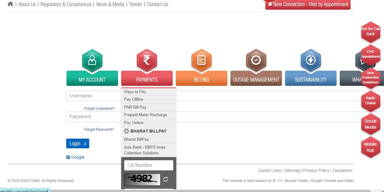 BSES Rajdhani Electricity Bill