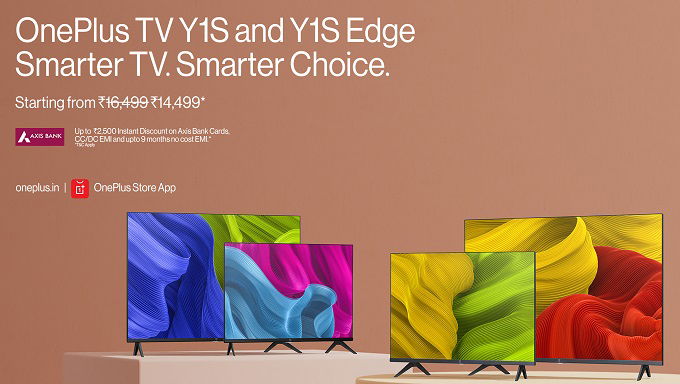 TV SALE | Buy OnePlus TV Y1S & Y1S Edge Starting From Rs.14,499 + Upto Rs.,2500 Off on AXIS Bank Cards