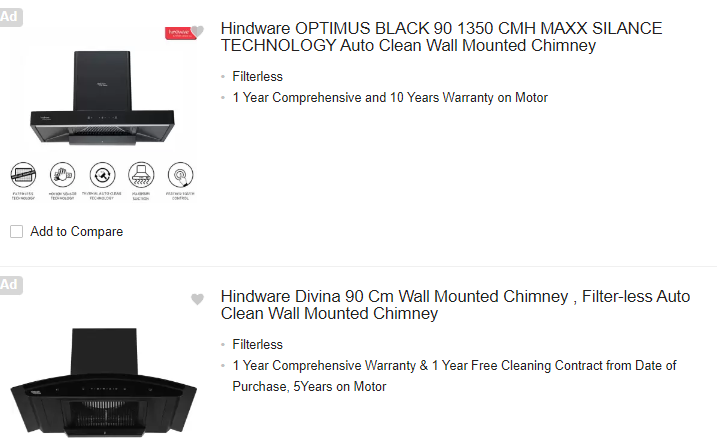 hindware | best chimney brands in india