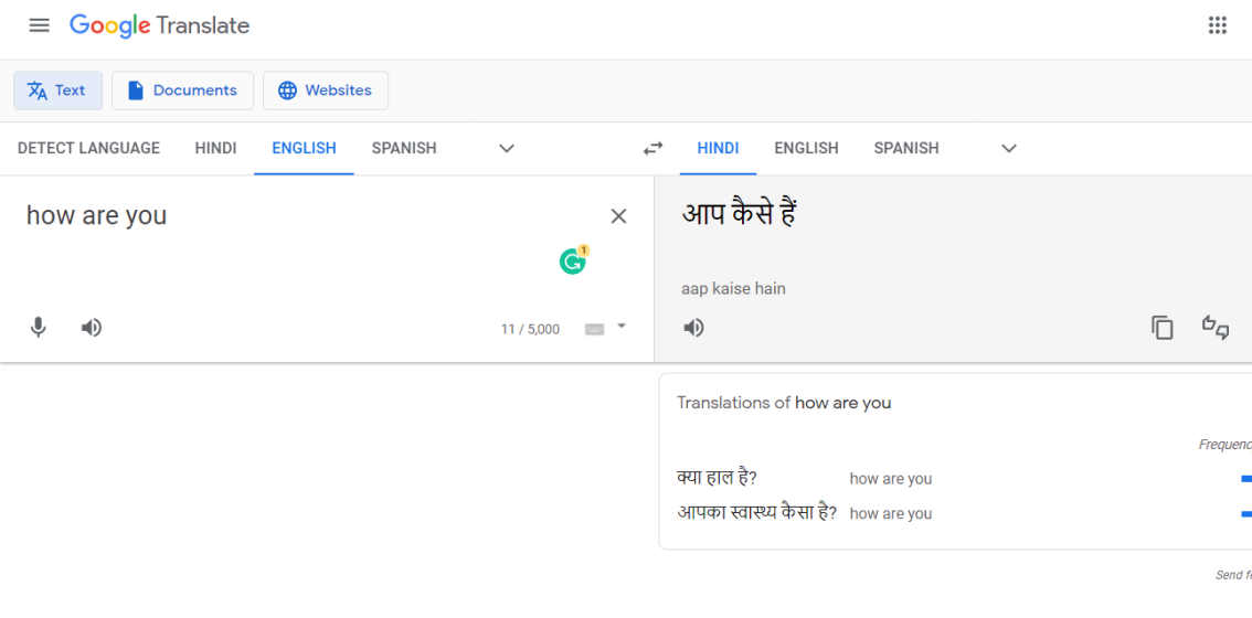 Goggle Language translator - Best English to Hindi Translator