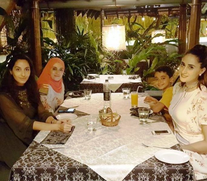 Nora fatehi with her family