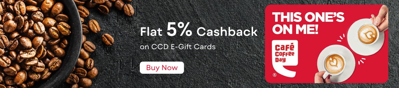 Flat 5% Off on Card Cafe Coffee Day E Gift Cards