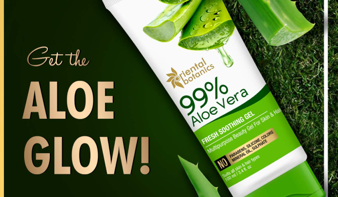 Oriental Botanics 99% Aloe Vera Fresh Soothing Gel | 10 Best Alo Vera Gel Brands in India 