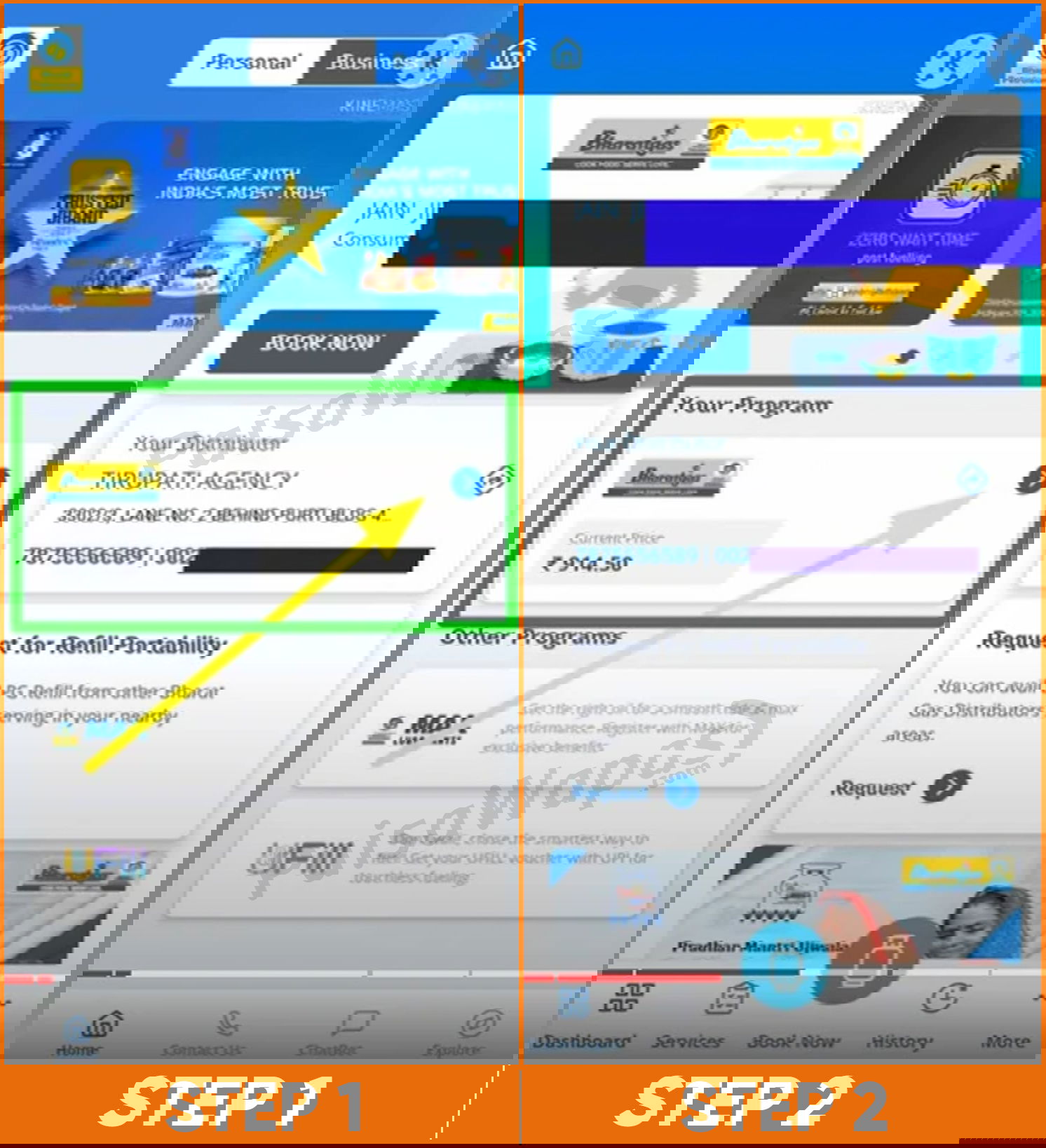 Book gas on Bharat gas