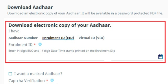 Steps to Download Masked Aadhaar