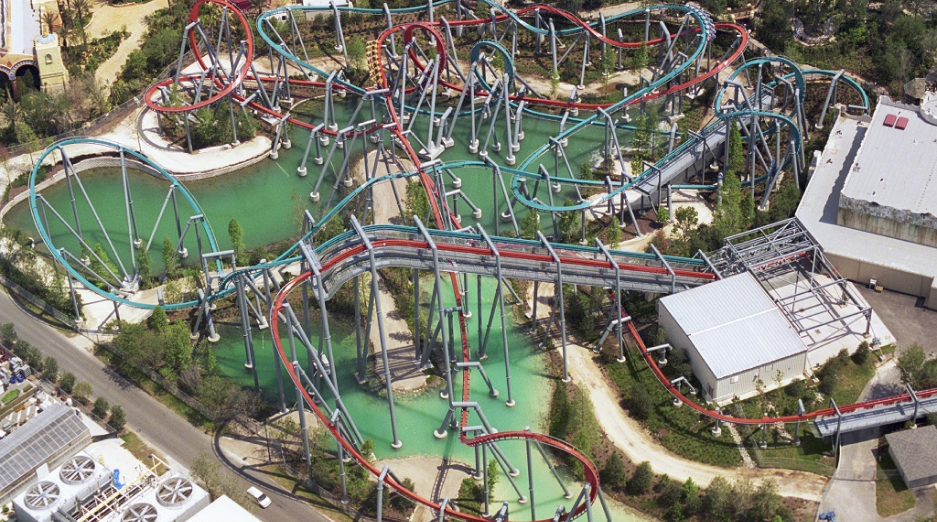 Dueling Dragons Roller coaster