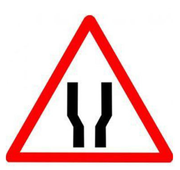 Road Widens Ahead Traffic sign