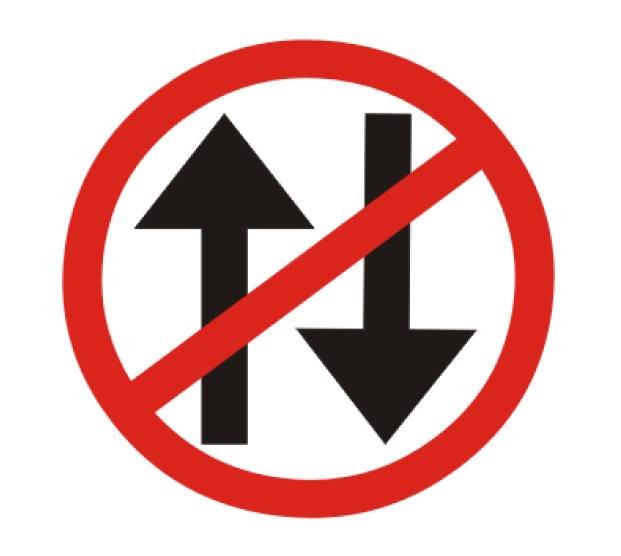 Vehicles Prohibited in Both Directions Traffic sign