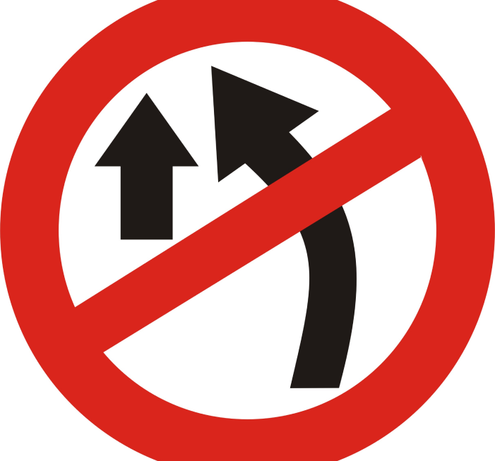 Overtaking Prohibited Street Traffic Sign