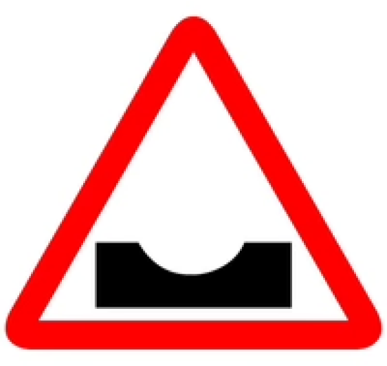 Dangerous Dip Ahead Traffic Sign