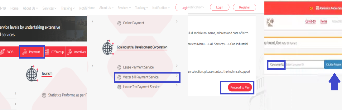 Goa Water Bill Payment Online
