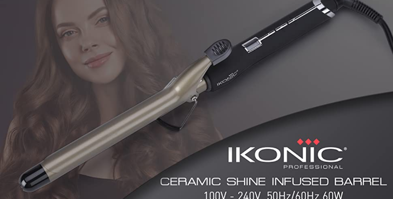 IKONIC CURLING TONG- 22MM ( BLACK & GOLDEN ) - Best Curling iron for Hairstyling