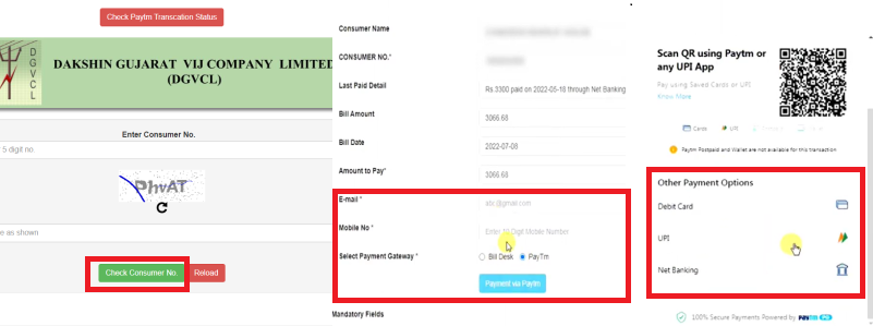 Pay DGVCL Bill Online through Quick Pay