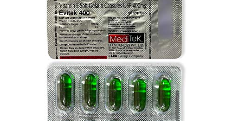 MeditekEvitek 400 Plus Vitamin E Capsule - Best Vitamin E-Tablet for Skin & Hair