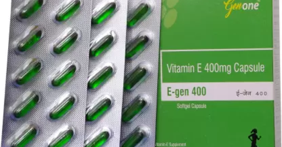 Genone E-Gen 400 Vitamin E Capsule - Best Vitamin E Capsule for Hair Growth