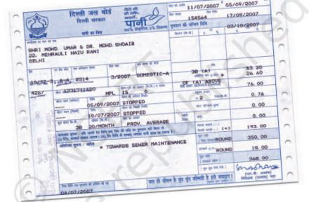 Madhya pradesh water bill