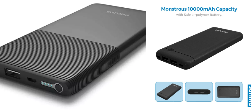 PHILIPS 10000mAh Lithium Polymer Power Bank 