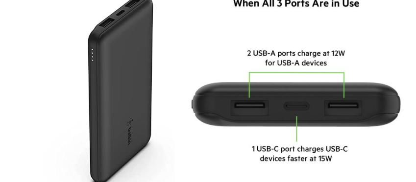 Belkin Pocket Power 10,000 mah Power Bank Charger | Best Power Bank for Phone