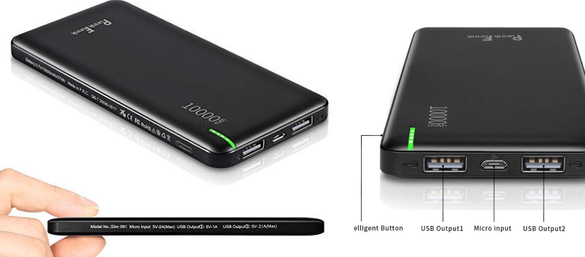 PunnkFunnk 10000mAh Lithium-Ion Power Bank