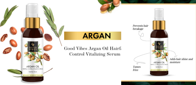 Good Vibes Argan Oil Hairfall Control Vitalizing Serum 