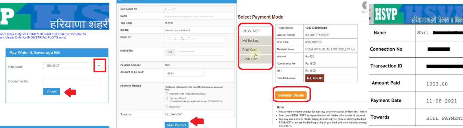 How to Pay HSVP Water Bill Online