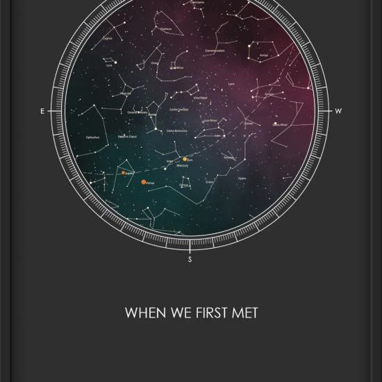 Star Map Frame | Best Gifts ideas for Valentine's Day