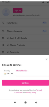 Log in into your account