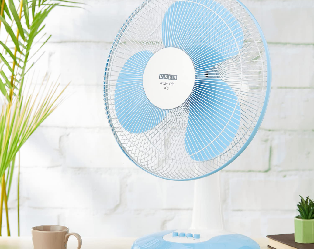Usha Mist Air ICY 400mm Table Fan | Top 11 Best Table Fan Brands in India