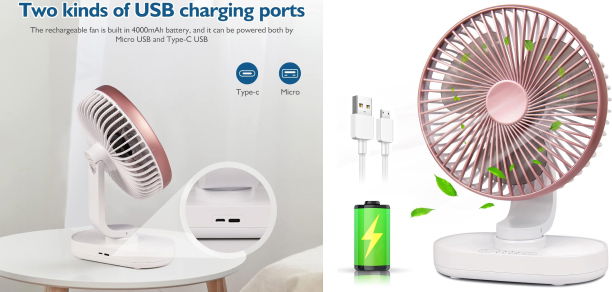 Rechargeable Table Fan