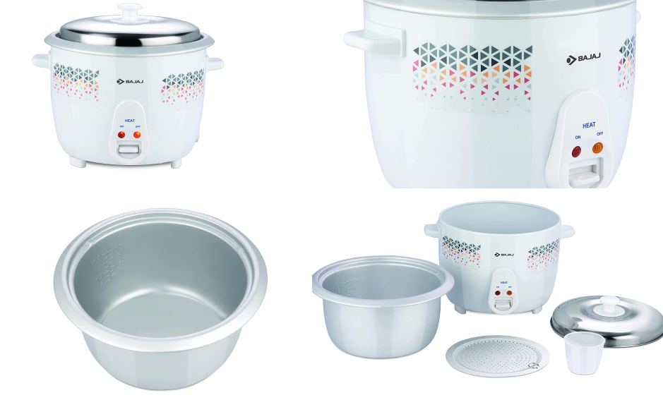 Bajaj 1.8 liter White Electric Rice Cooker
