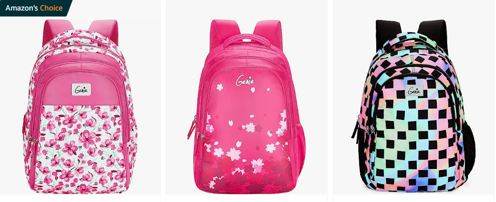 Genie Camellia School Bag for Girls
