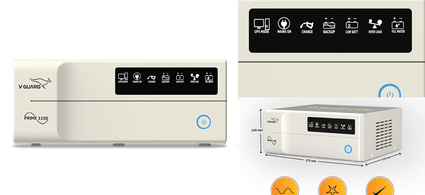 V-Guard Prime 1150 Digital Inverter UPS