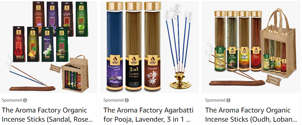 The Aroma Factory agarbatti brand