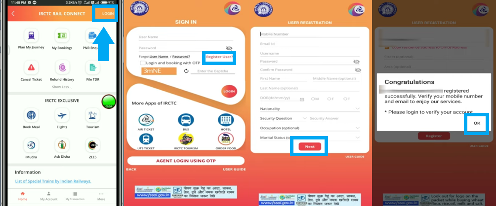 Steps to Login to IRCTC App | How to Book Flight Tickets on IRCTC App