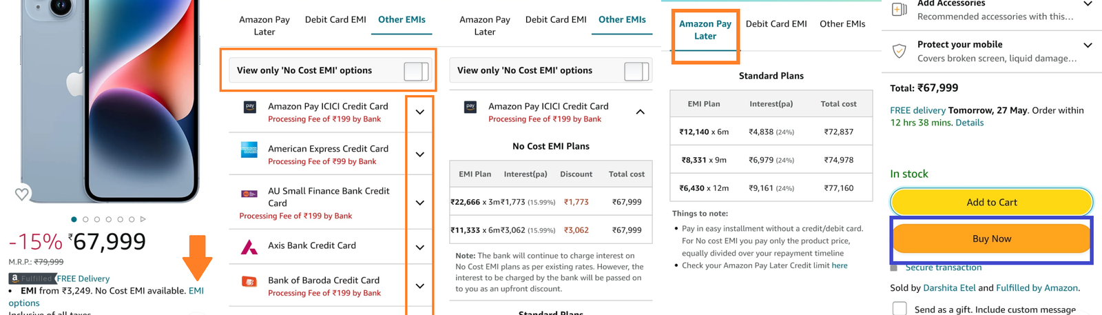 How t Place an Amazon EMI Order