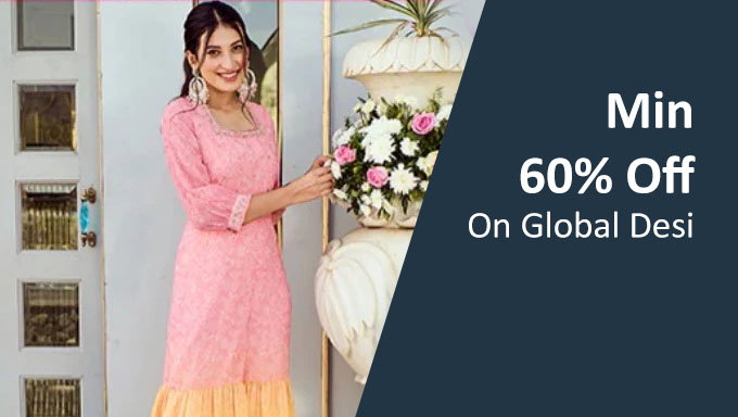 Min 60 Percent Off Global Desi