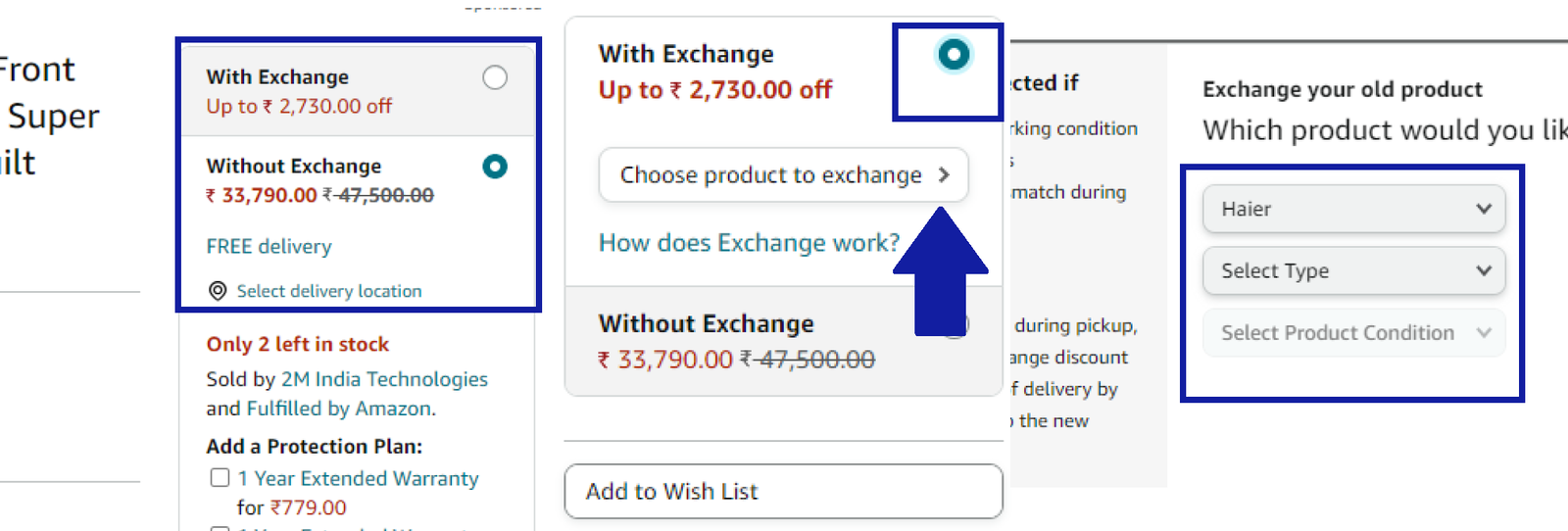 How to order Exchange Product on Amazon