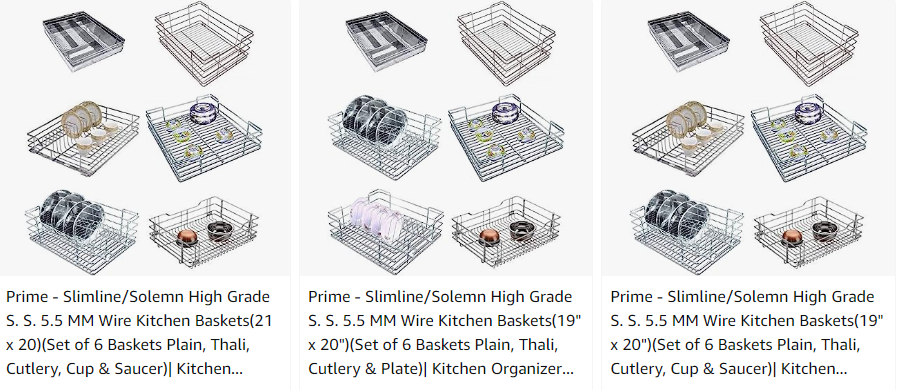 SS Basket For Modular Kitchen