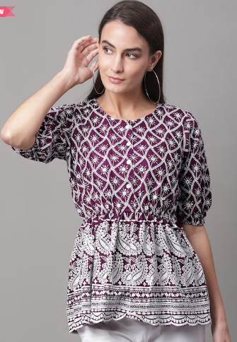 chikankari tops for jeans