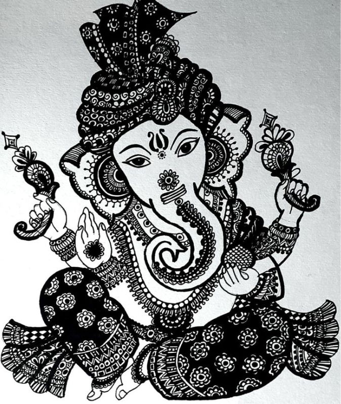 pen ganesh drawing | BEST GANESH CHATURTHI DRAWING