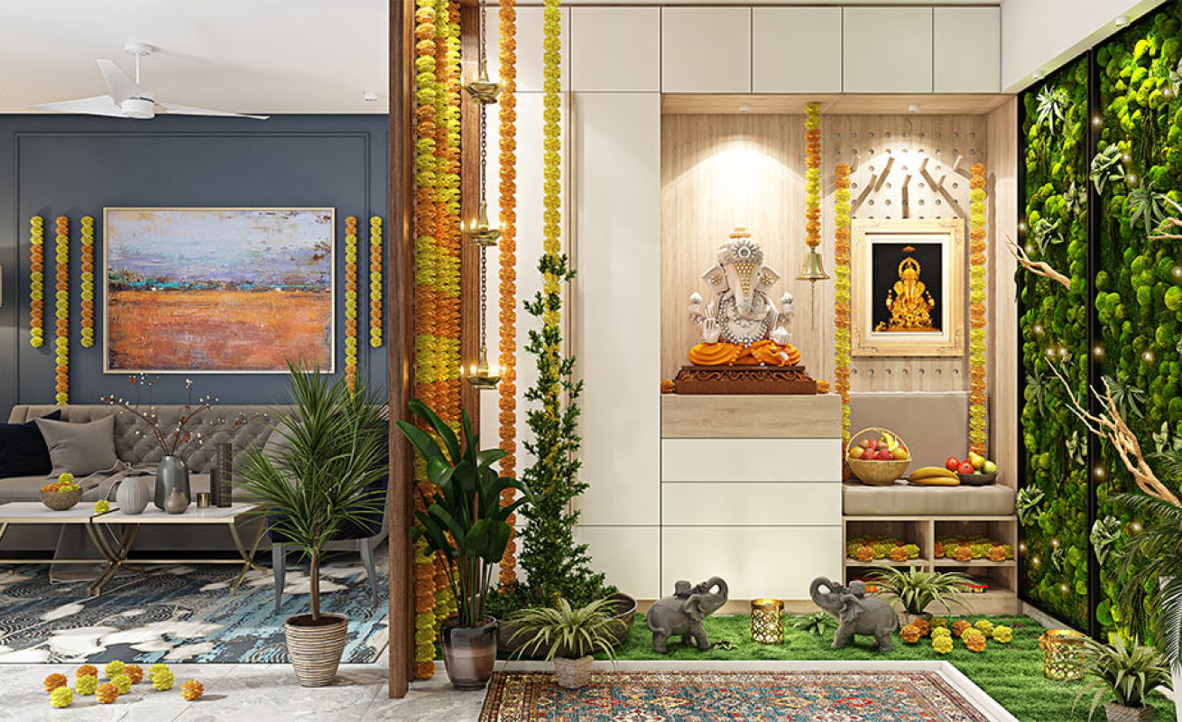 Eco-friendly | GANESH PUJA DECORATION IDEAS