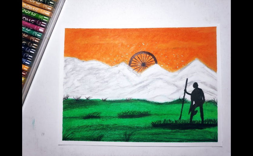 Gandhi Jayanti Drawing Ideas