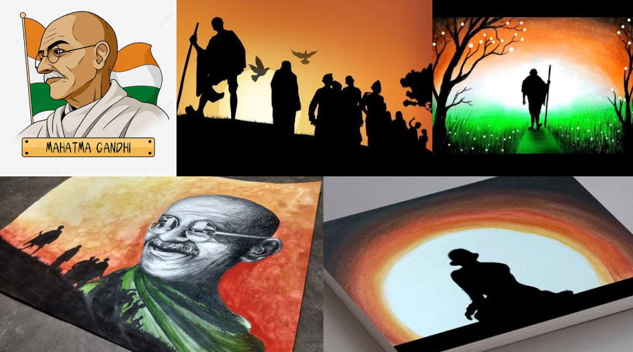 Gandhi Jayanti Drawing Competition ideas