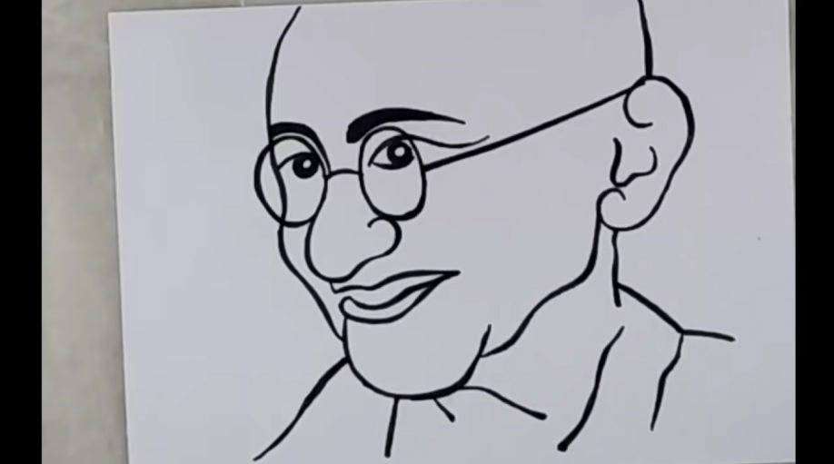 Mahatma Gandhiji Easy Drawing ideas for Jayanti