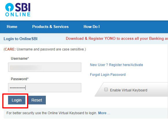 SBI LOG IN