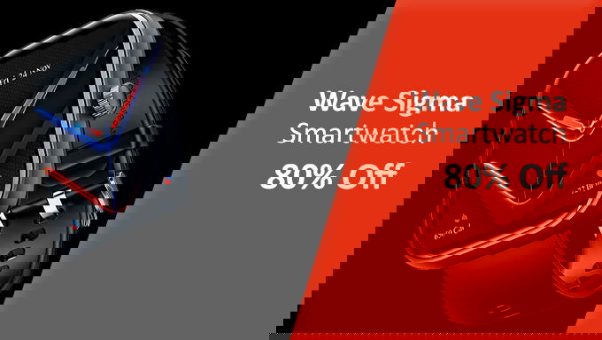 Flash Deal | Flat 300 Off On Wave Sigma Smartwatch At Rs.1,299 Only